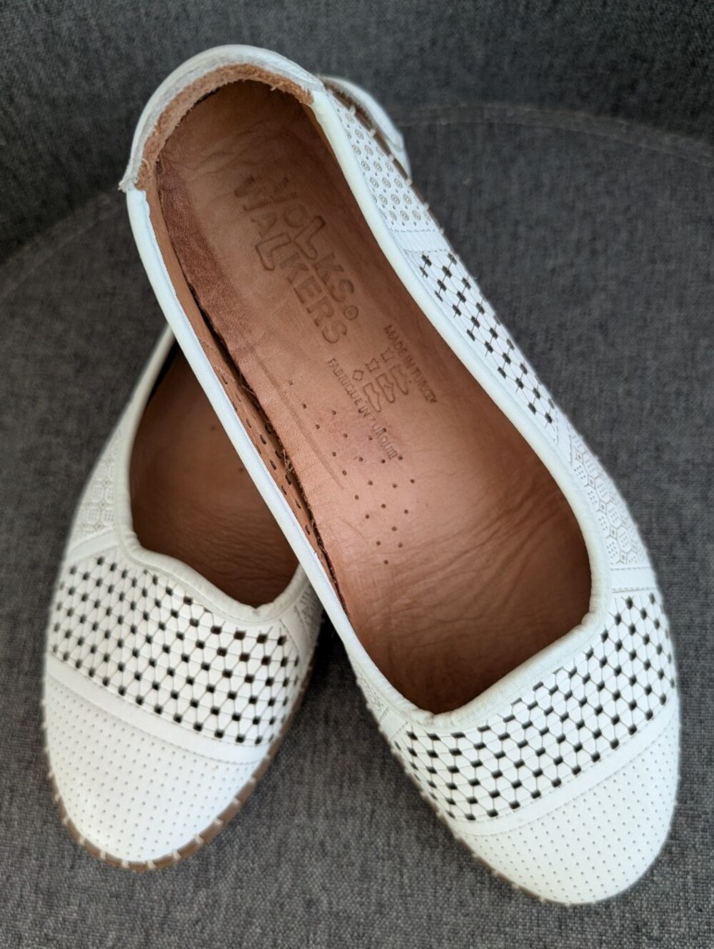 Volks Walkers Darica White Loafers